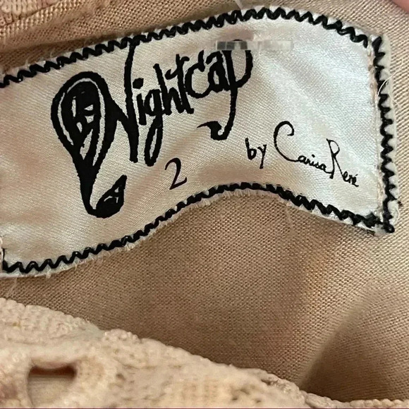 NWT Nightcap Spanish Priscilla Lace Dress Size 2 Nude Criss Cross Open Back $352 - Picture 2 of 12